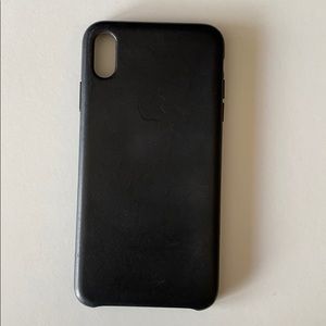 iPhone XS Max Black Leather case